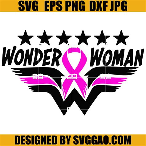 Wonder Woman Fight Cancer Svg Breast Cancer Awareness