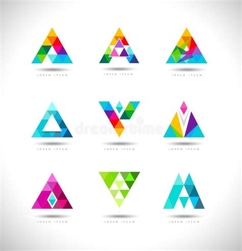 Triangles Logo Design Stock Vector Illustration Of Graphic 62589172