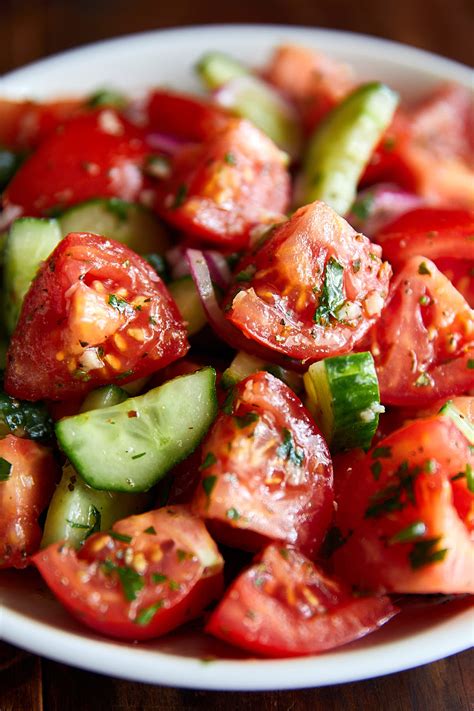 Rustic Cucumber And Tomato Salad I Food Blogger