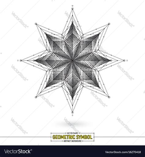 Star Geometric Symbol Art Royalty Free Vector Image