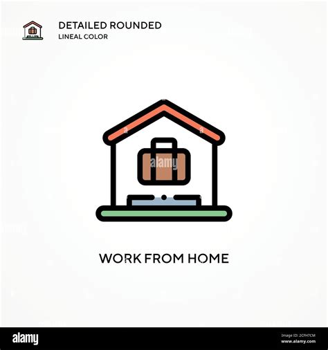 Work From Home Vector Icon Modern Vector Illustration Concepts Easy