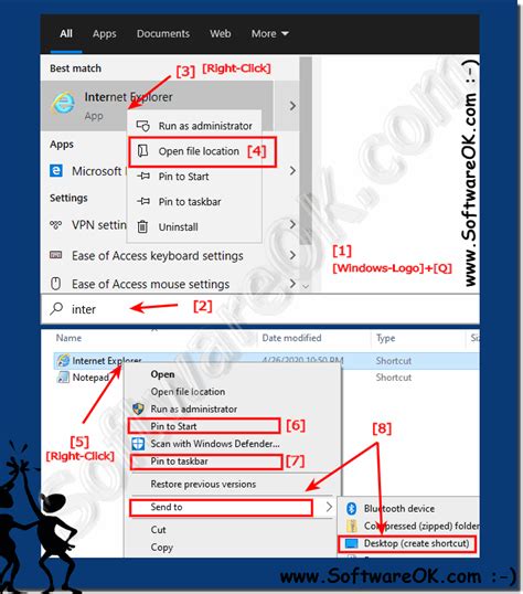 Create Desktop Shortcut In Windows 1011 For A Program Pin To Start