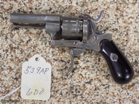 Engraved Miniature Pin Fire Revolver
