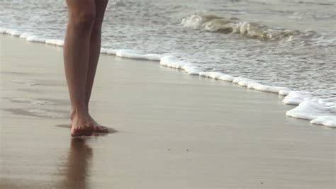 Bare Feet Walking On Wet Stock Footage Video 100 Royalty Free 2207194 Shutterstock