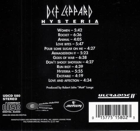 Def Leppard Hysteria 1987 1993