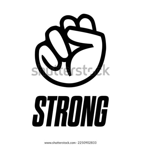 Raised Fist Vector Icon Isolated Symbol Stock Vector Royalty Free