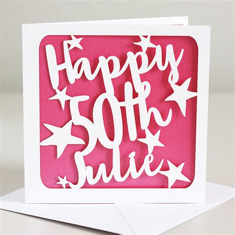 Personalised 50th Birthday Card Witm