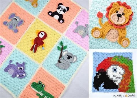 Cute Animal Crochet Baby Blankets Pattern Center