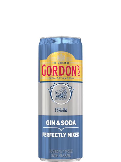 Gordons London Dry Gin Soda Ml Can Newfoundland Labrador Liquor Corporation
