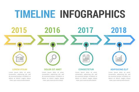 Timeline Infographics Template With Arrows Template Download On Pngtree