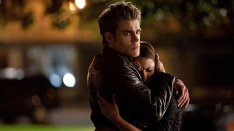 Stefan And Elena Hug The Vampire Diaries Wallpaper Vampire Diaries