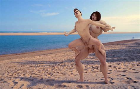 Rule 34 3d Anal Anal Sex Barefoot Beach Big Dom Small Sub Big Penis