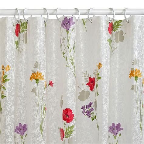 Zenna Home Wild Flower Printed Peva Shower Curtain In Multi Color