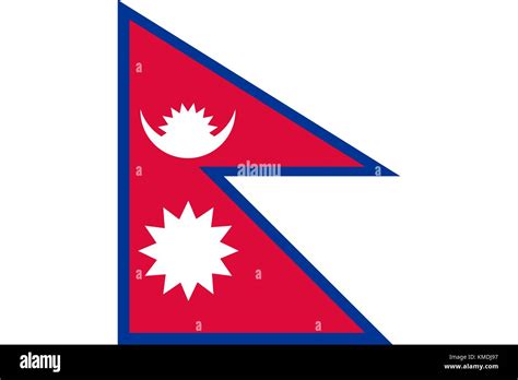 National Flag Of Nepal Vector Illustration Template Stock Vector Image And Art Alamy