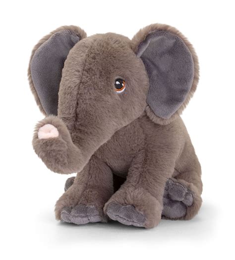 Elephant Plush Soft Toy 25cm Sitting Keeleco Keel 100 Recycled
