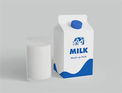 Milk Carton Mockup Free Free Design Resources