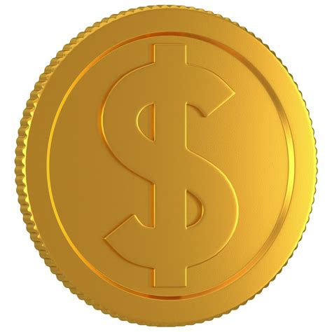 Dollar Gold Coin 01 3d Model Cgtrader