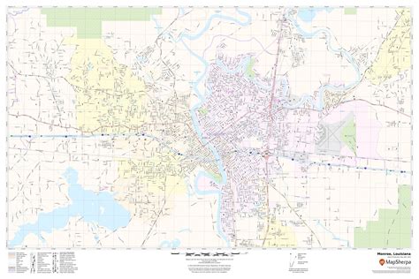 Monroe Map Louisiana