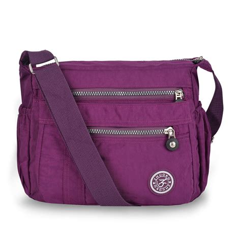 Vbiger Crossbody Bags For Women Multi Pocket Shoulder Bag Waterproof Nylon Travel Purses And