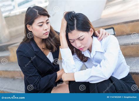 Colleagues Take Care Of Friend Stock Image Image Of People Female