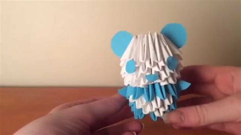 3d Origami Panda Tutorial Youtube