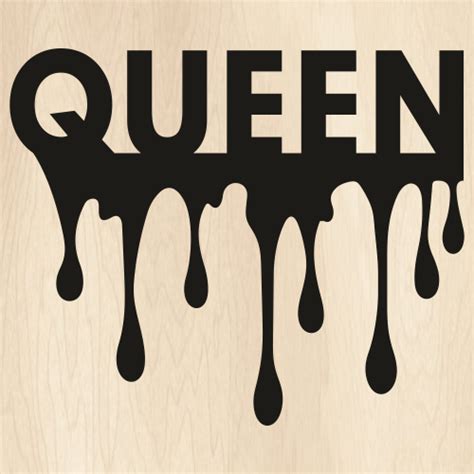 Queen Drip Svg Black Queen Drip Vector File Queen Svg Cut Files