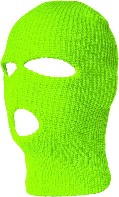 Top Headwear Three Hole Neon Colored Ski Mask Neon Green At Amazon