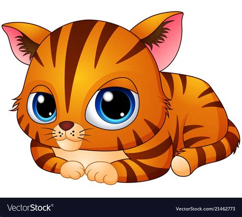 Cute Kitten Cartoon Laying Down Royalty Free Vector Image Free Hot Nude Porn Pic Gallery