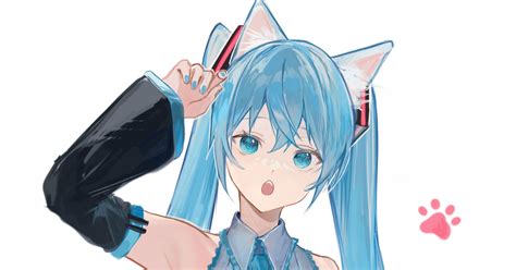 Cat Ears Vocaloid Hatsune Miku 猫ミク Pixiv