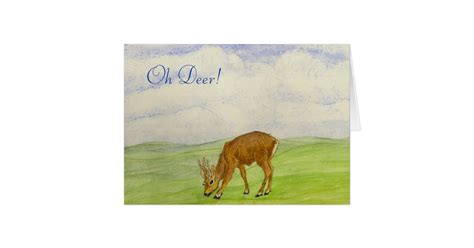 Oh Deer Get Well Soon Card Zazzle
