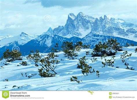 Beautiful Winter Mountain Landscape Stock Image Image