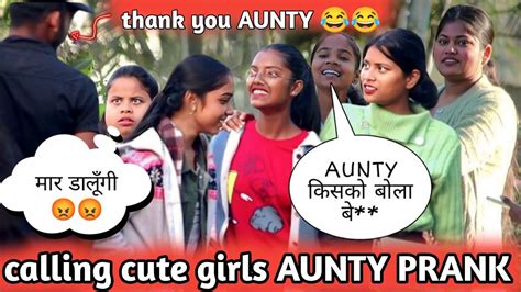 Calling Cute Girls Aunty Prank Thank You Aunty Prank GovindGoldi