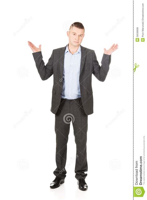 Businessman Making Undecided Gesture Stock Photo Image Of Confused