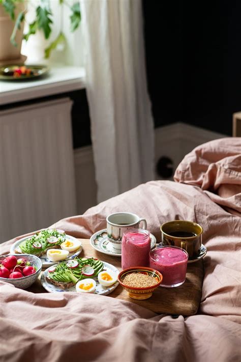 Healthy Colorful Breakfast In Bed How To Make