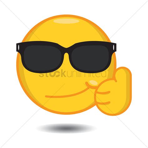Wie kannst du smileys und andere sonderzeichen einfügen? Smiley with sunglasses showing thumb up Vector Image ...