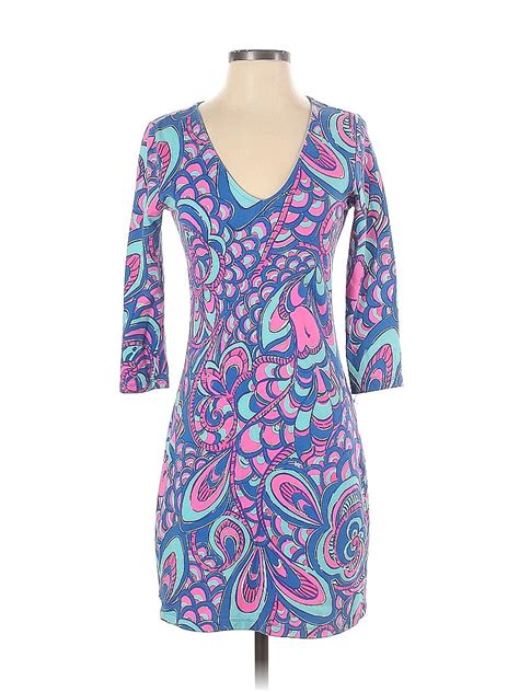 Lilly Pulitzer Multi Color Blue Casual Dress Size Xs 50 Off Thredup