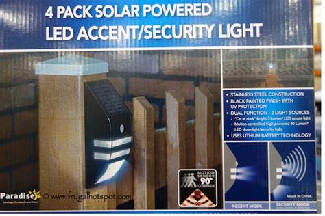The best solar landscape lights are those that work properly, are easy to install, and look beautiful along the walkway. Costco Sale: Paradise 4-Pack Solar Powered LED Accent ...