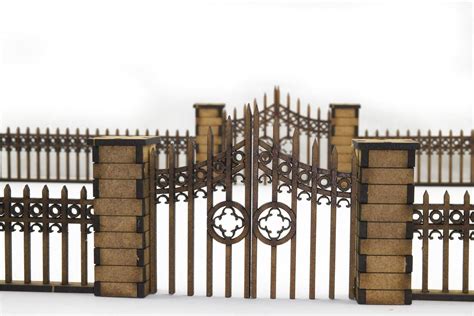 Gothic Fence With Gates And Pillars By Wwg Uk Toys And Games