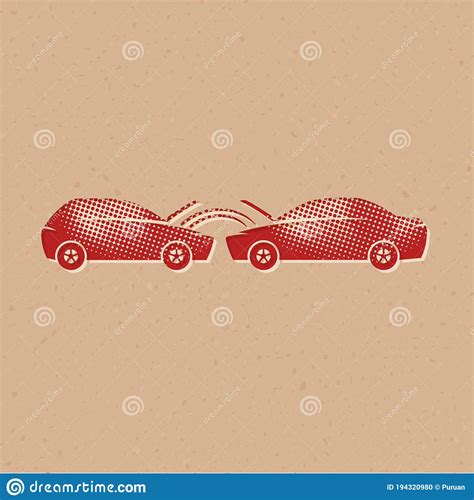 Halftone Icon Car Jump Start Stock Vector Illustration Of Auto
