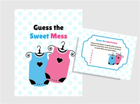 Twins Baby Shower Games Sweet Mess Magical Printable