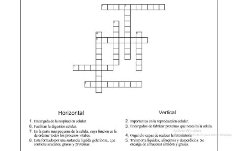 Crucigrama De La CÉlula Brainlylat