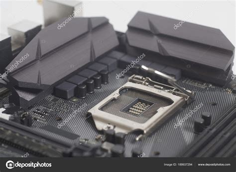 Intel Lga 1151 Cpu Socket On Motherboard Computer Pc Stock Photo By