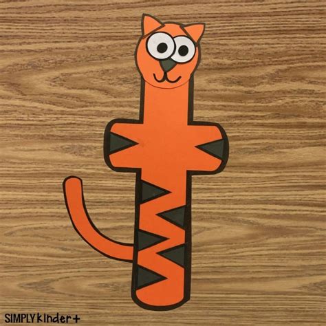 Lowercase Letter T Alphabet Craft Tiger Simply Kinder Plus