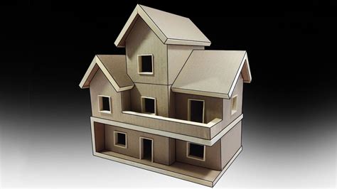 Easy ways to build a popsicle stick house. كيف تصنع منزل كبير من الكرتون روعة | Cardboard house, Doll house plans, Small wooden house