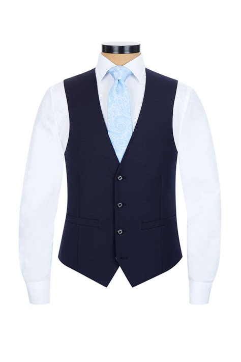 Moss 1851 Navy Blue Waistcoat