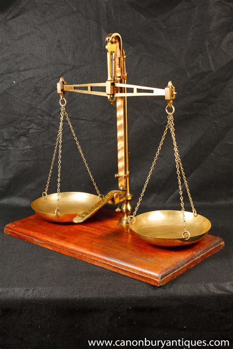 Set Antique Brass Medical Scales By Degrave And Co Circa 1900