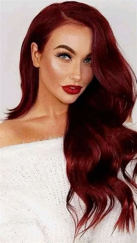 Red Hair Color Ideas Hair Trends Burgundy Hair Hair Styles Wine