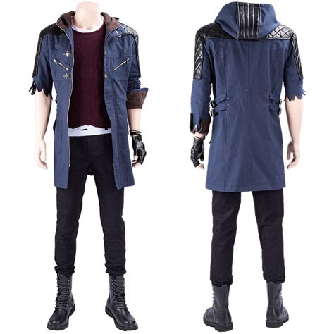 Devil May Cry V Dmc5 Nero Cosplay Costume Outfit Jacket Shirt Boots