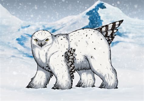 Artstation Snowy Polar Owl Bear