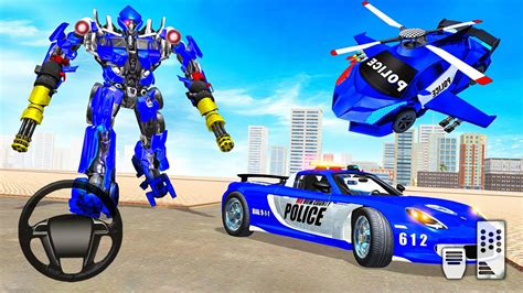 Us Police Car Transform Robot War Rescue 2020 Android Gameplay Youtube